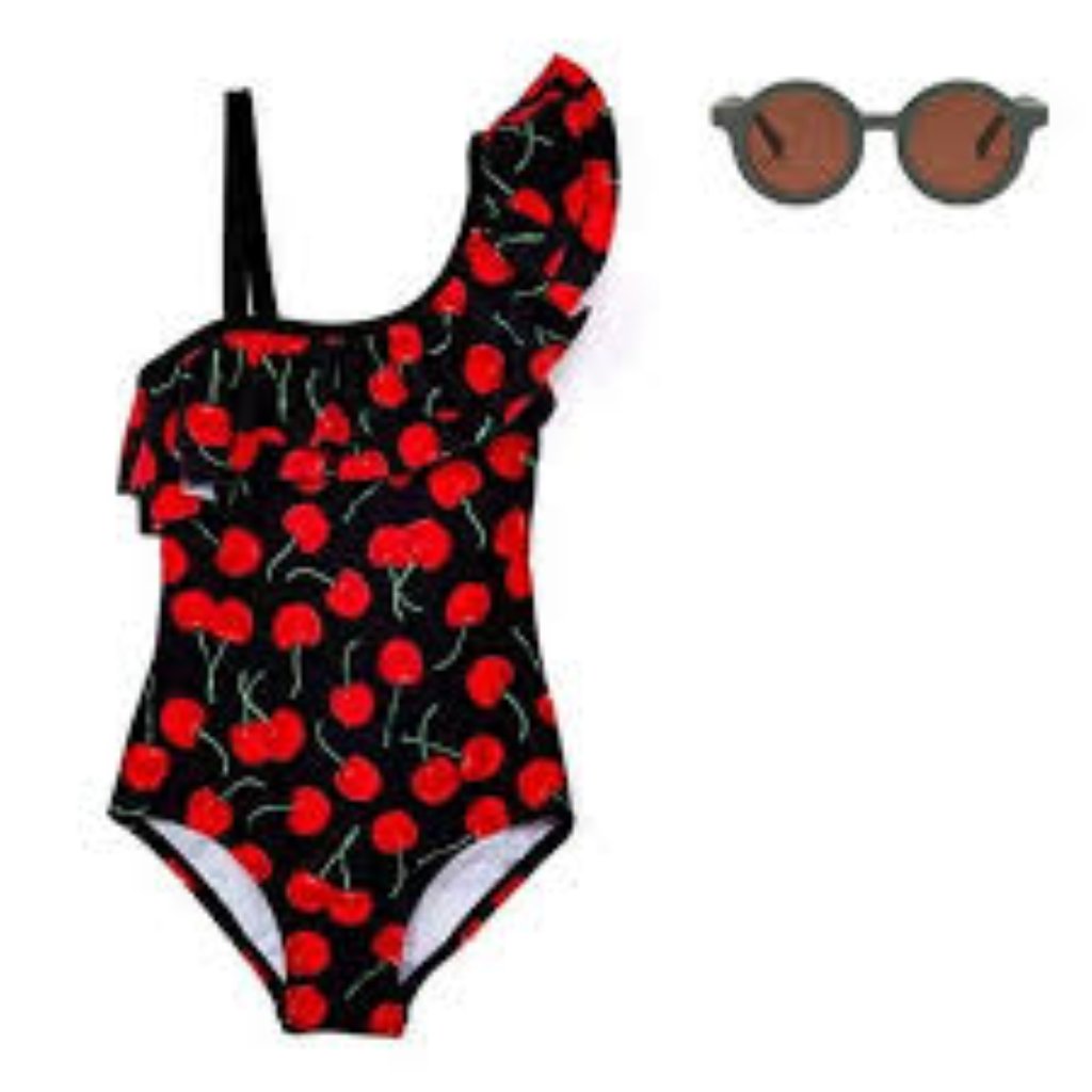 Kanu Surf Girls Addie One Piece Swimsuit 7582 Cherries Design New With Tags Size